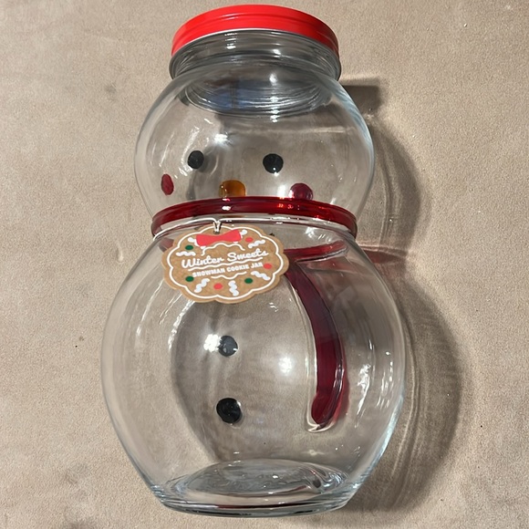 Sleigh Bell Bistro Winter Sweets Snowman Cookie Jar 4.2L (143.1 Oz.) New w/Tag - Picture 8 of 10